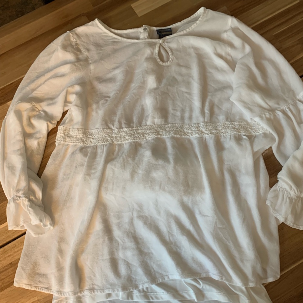 Torrid white boho shirt